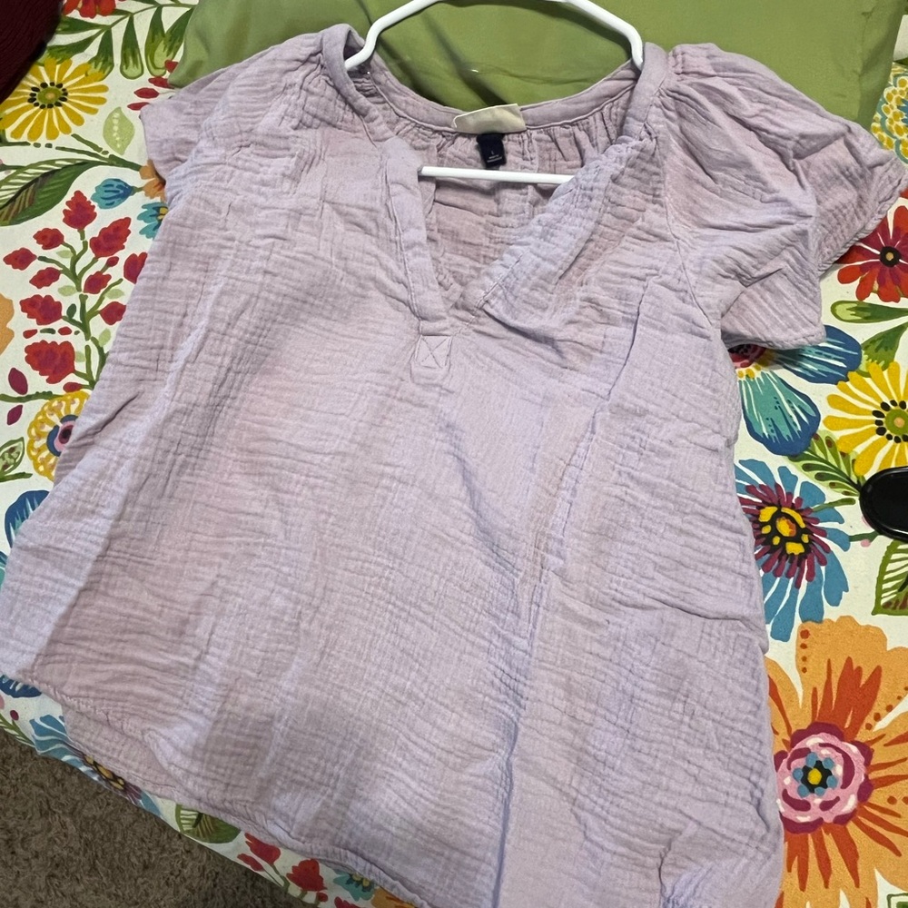 Universal Thread Purple Ruffled Relaxed Blouse